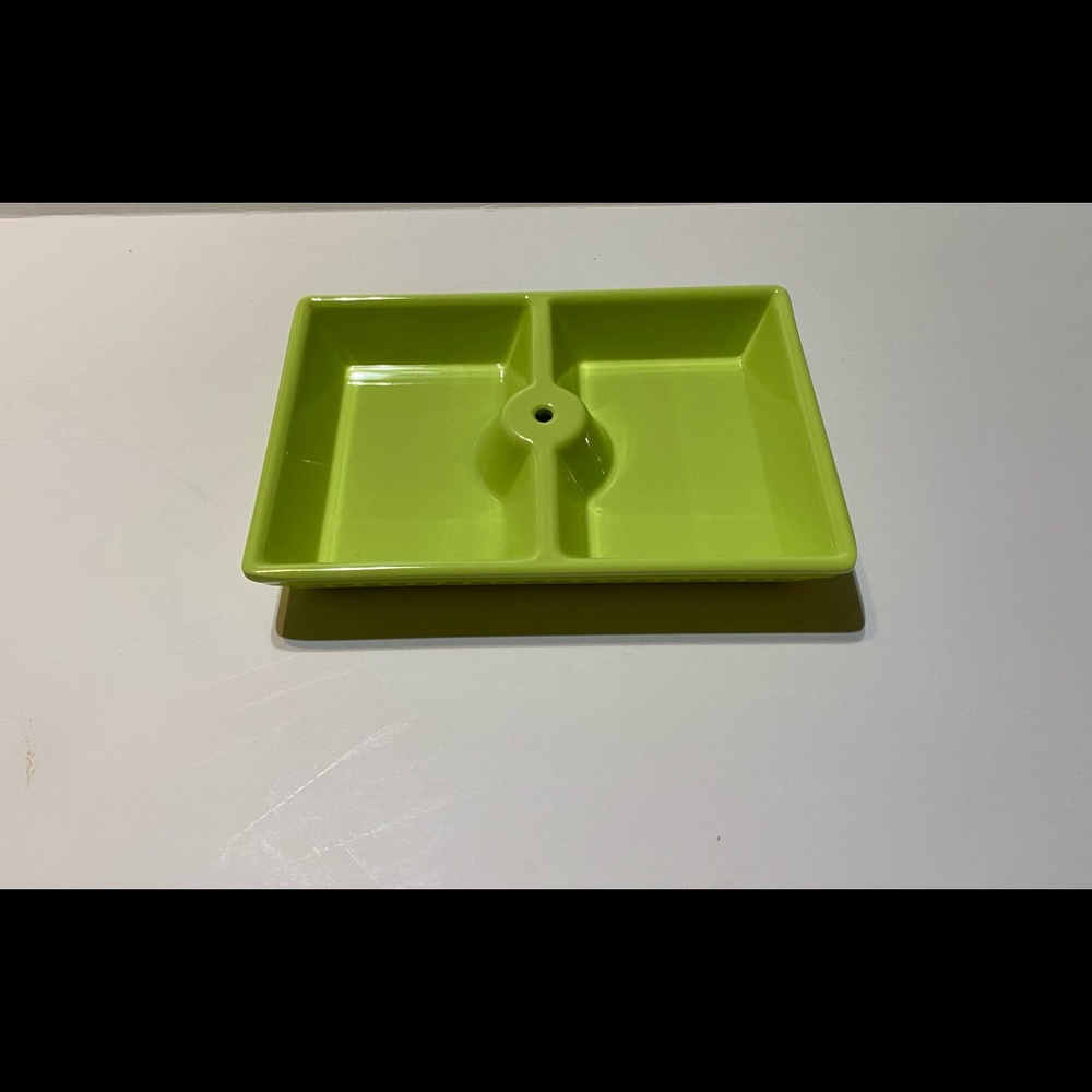 Nora Fleming green melamine dainty dish